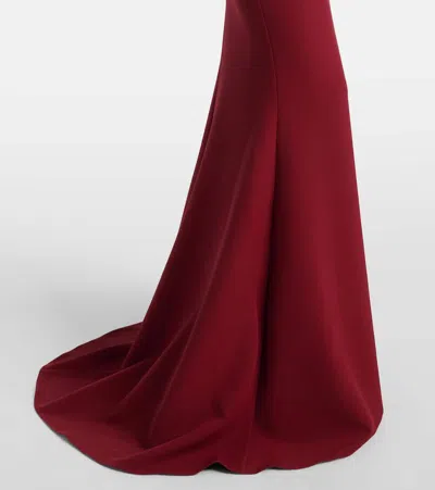 Safiyaa Loura Crêpe Gown In Red