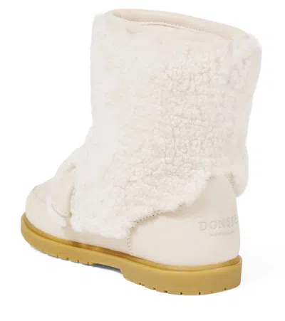 Donsje Wadou Wool-trimmed Boots In White