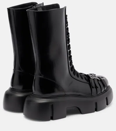 厚底皮革战地靴