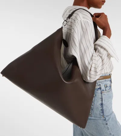 Totême Bevel Triangular Zip-top Tote Bag In Black