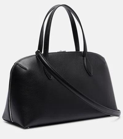 Totême Leather Handbag With Engraved Logo On The Front In Black