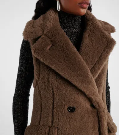 Max Mara Marrone Bronzo Alpaca Coat In Brown