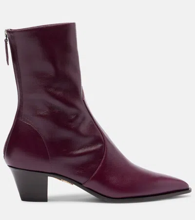 Aquazzura Ankle Boot With Cone Heel And Pointed Toe In Multi