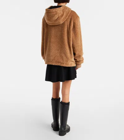 Moncler Reversible Jacket With Drawstring Hood And Logo Patch On The Sleeve In Brown