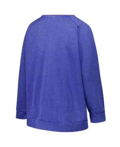 Profile Fanatics  Royal New England Patriots Acid Wash Raglan Pullover Sweatshirt In Blue