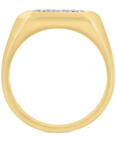 Effy Collection Effy Men's Diamond Rectangular Cluster Ring (1/4 Ct. T.w.) In 14k Gold In Gold