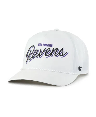 47 Brand Men's White Baltimore Ravens Brrr Fairway Hitch Adjustable Hat In Gray