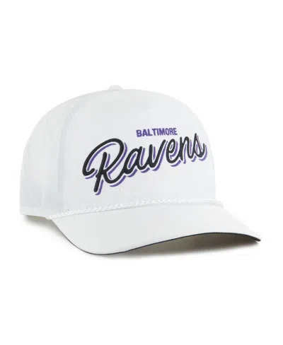 47 Brand Men's White Baltimore Ravens Brrr Fairway Hitch Adjustable Hat In Gray