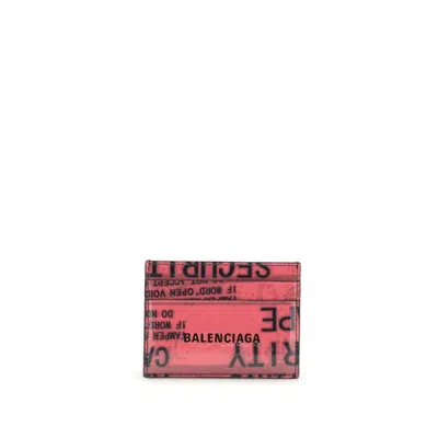 Balenciaga Tape Type Leather Card Holder In Multi