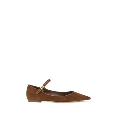 Dolce & Gabbana Women Suede And Nappa Leather Ballerinas In Brown