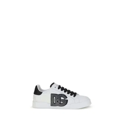 Dolce & Gabbana Portofino Light Strobel Sneakers In White