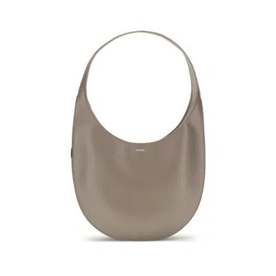 Coperni Medium Curved Shoulder Bag With Top Handle In Brown