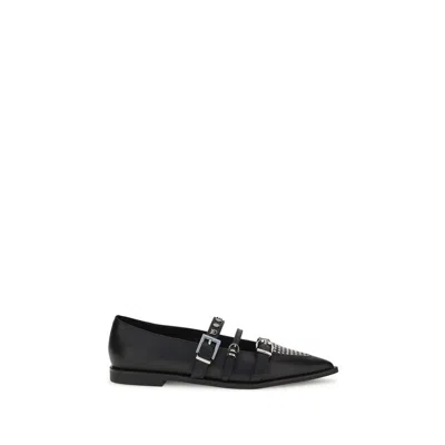 Pinko Studded Ballerinas In Black