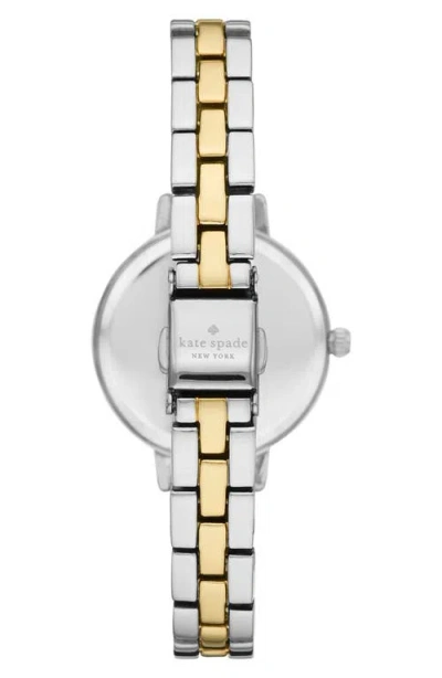 Kate Spade 3-hand Two-tone Bracelet Watch, 30mm In Silver