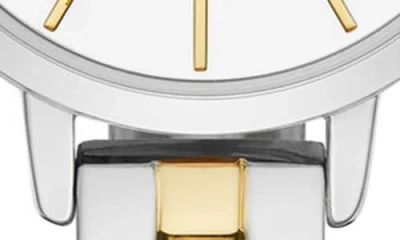 Kate Spade 3-hand Two-tone Bracelet Watch, 30mm In Silver