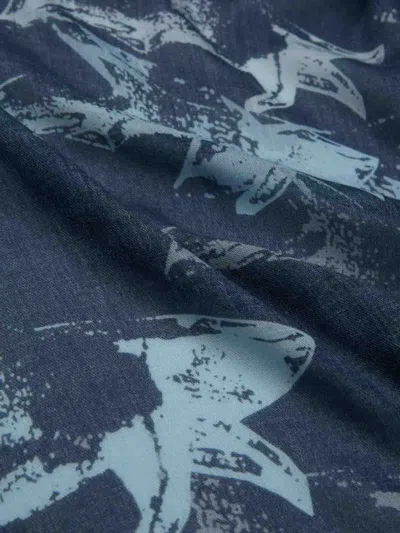 Paul & Shark Sciarpa Shark All Over In Blue