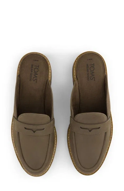 Toms Women's Cara Lug Sole Loafer Mules In Green