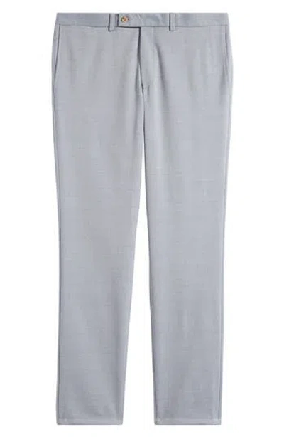Jack Victor Palmer Crossover Textured Stretch Cotton & Wool Pants In Gray