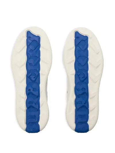 Burberry Leather And Check Sneaker Terrace In White