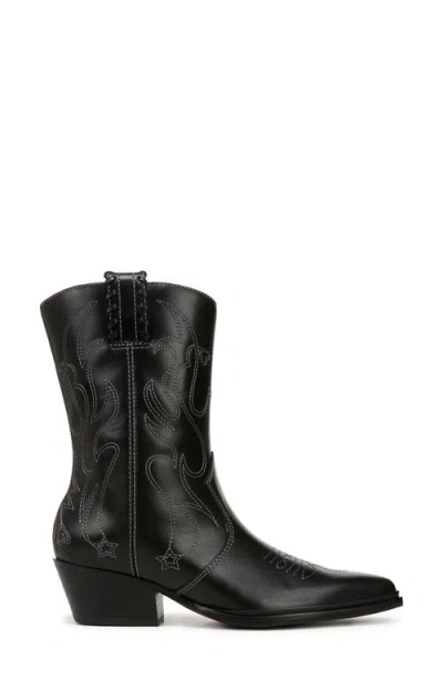 Franco Sarto L-bianca Leather Western Boot In Black