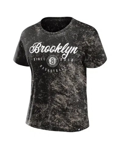 Fanatics Women's Black Brooklyn Nets Breakaway T-shirt In Gray