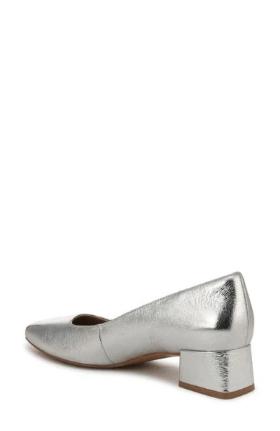 Naturalizer Jayla-pump Mid-heel Square Toe Pumps In Silver