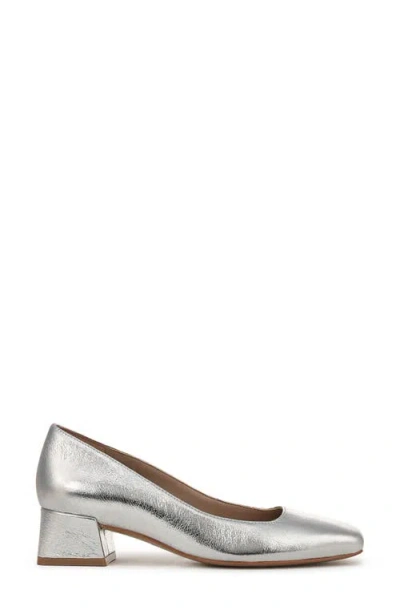 Naturalizer Jayla-pump Mid-heel Square Toe Pumps In Silver