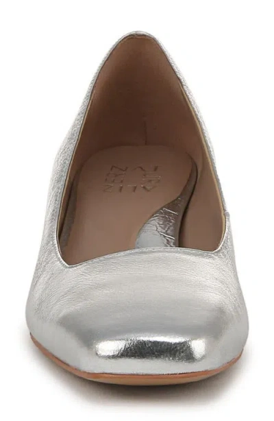 Naturalizer Jayla-pump Mid-heel Square Toe Pumps In Silver