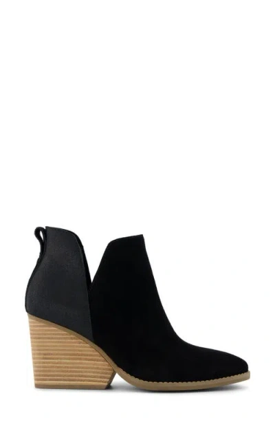 Toms Kaia 10021318t Booties Women's Us 7 Black Suede Wedge Ankle Boots Zpo2816 In Black