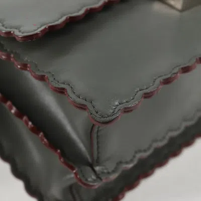 Pre-owned Fendi Kan I Grey Leather Shoulder Bag ()