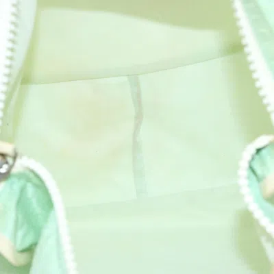 Pre-owned Fendi Zucchino Green Canvas Shoulder Bag ()