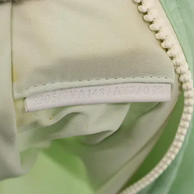Pre-owned Fendi Zucchino Green Canvas Shoulder Bag ()