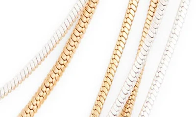 Nordstrom Rack Two-tone Snake Chain Layered Necklace In Gold