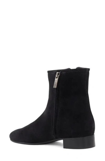 Aquatalia Reeta Luxe Suede Bootie In Black