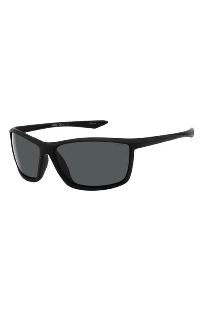 Fossil 63mm Polarized Rectangular Sunglasses In Black