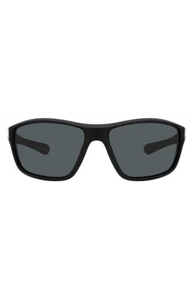 Fossil 63mm Polarized Rectangular Sunglasses In Black