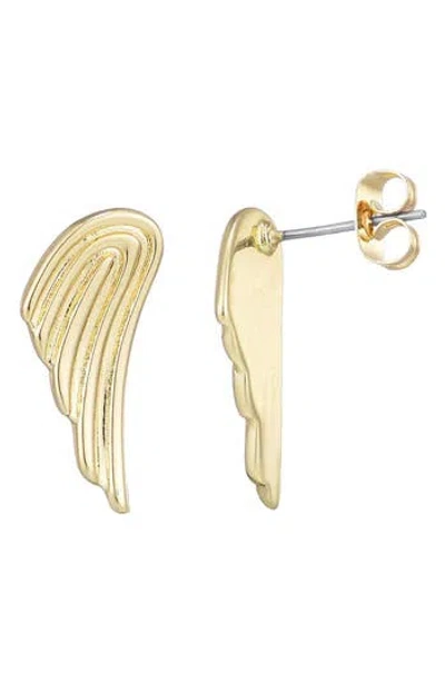 Adornia Winged Stud Earrings In Metallic