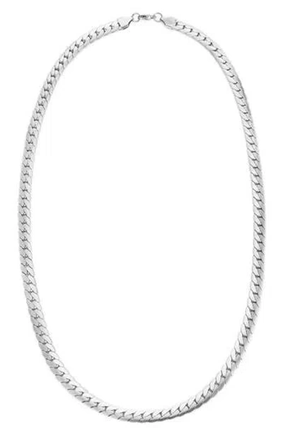 Adornia Herringbone Chain Necklace In Metallic