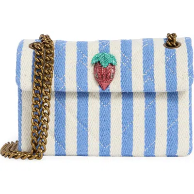 Kurt Geiger London Kensington Stripe Shoulder Bag In Blue