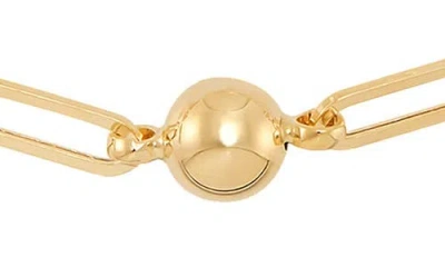 Frankie & Zoe 10k Yellow Gold Beaded Station Chain Bracelet In Gold