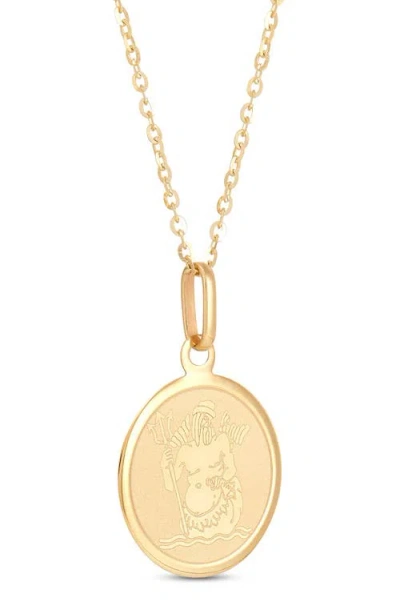 Frankie & Zoe Astrology Medallion Pendant Necklace In Gold