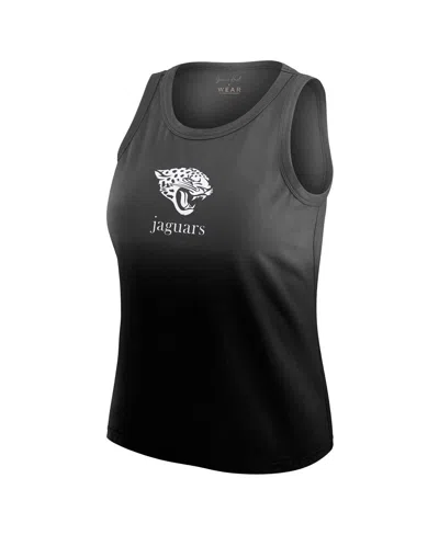 Wear By Erin Andrews X Gracie Hunt Black Carolina Panthers Ombre Tank Top In Black