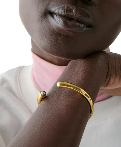 Kate Spade New York Sculptured Spade Cuff Bangle Bracelet In Gold