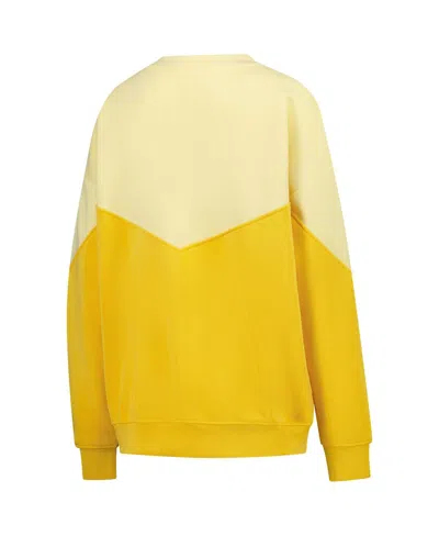 Zoozatz Women's Yellow Michigan Wolverines Bestie Oversized Pullover Sweatshirt In Yellow
