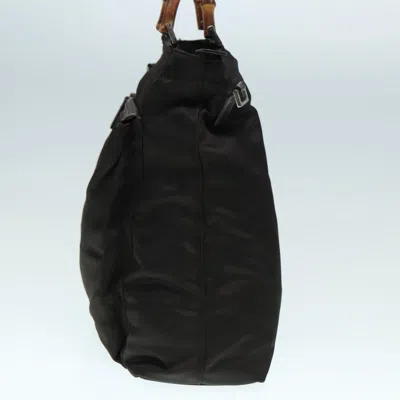 Pre-owned Gucci Bamboo Khaki Synthetic Tote Bag ()