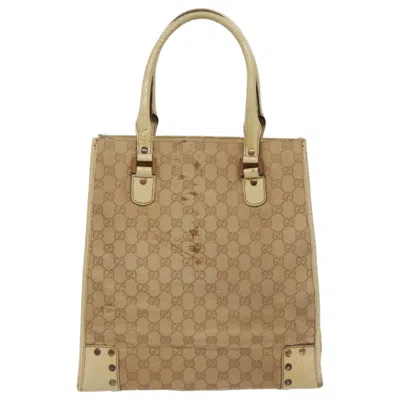 Pre-owned Gucci Beige Canvas Tote Bag ()