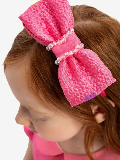Dress & Fleur Baby Girls Floral Dress With Headband In Pink