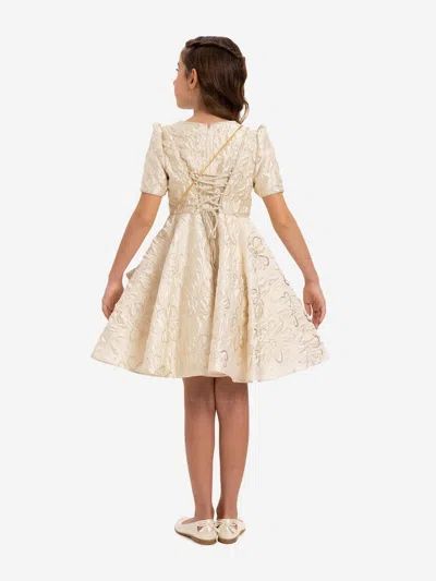 Dress & Fleur Girls Elegant Dress With Matching Bag In White