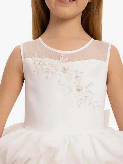 Dress & Fleur Girls Dress With Headband In White