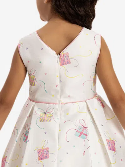 Dress & Fleur Girls Party Dress With Bag In White